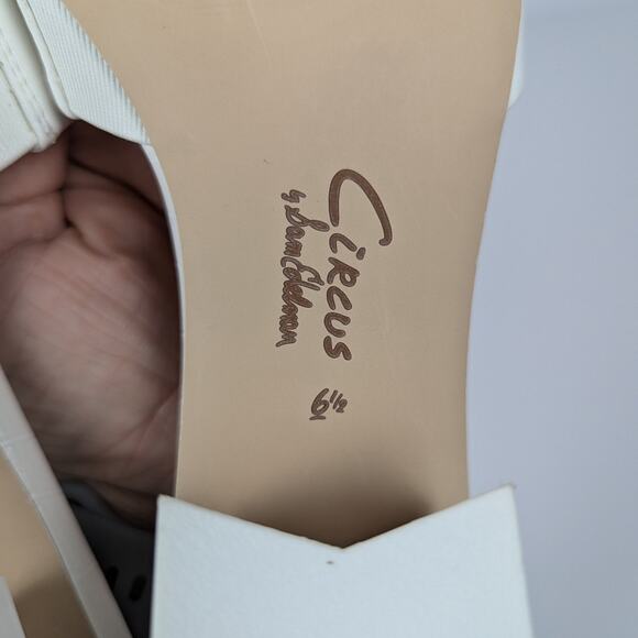 Circus NY by Sam Edelman White Croc Nova Block Heel Mules Size 6.5 - Picture 10 of 11